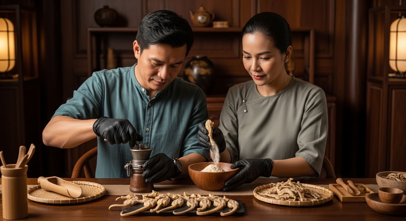 Cách làm bột cá ngựa khô