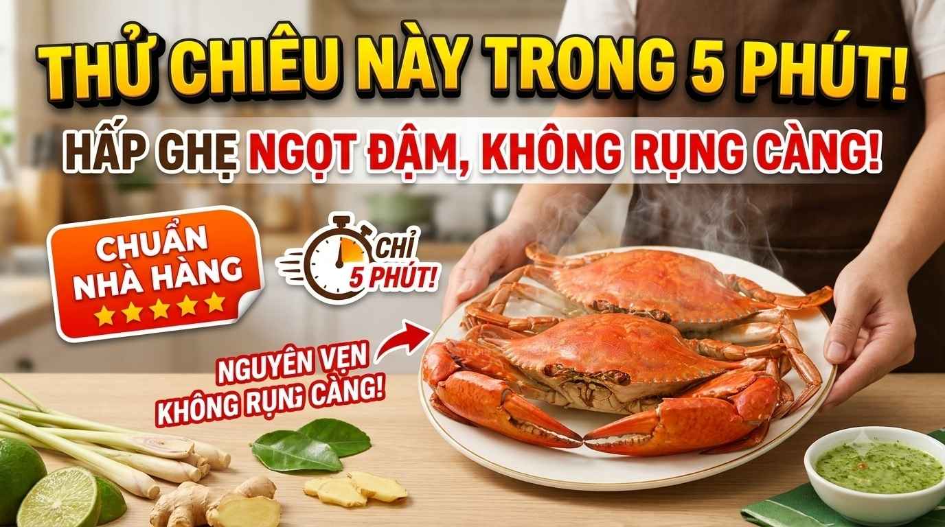 Cách Hấp Ghẹ Không Bị Rụng Càng, Thử Chiêu Này Sẽ Có Đĩa Ghẹ Ngon Đẹp Như Nhà Hàng