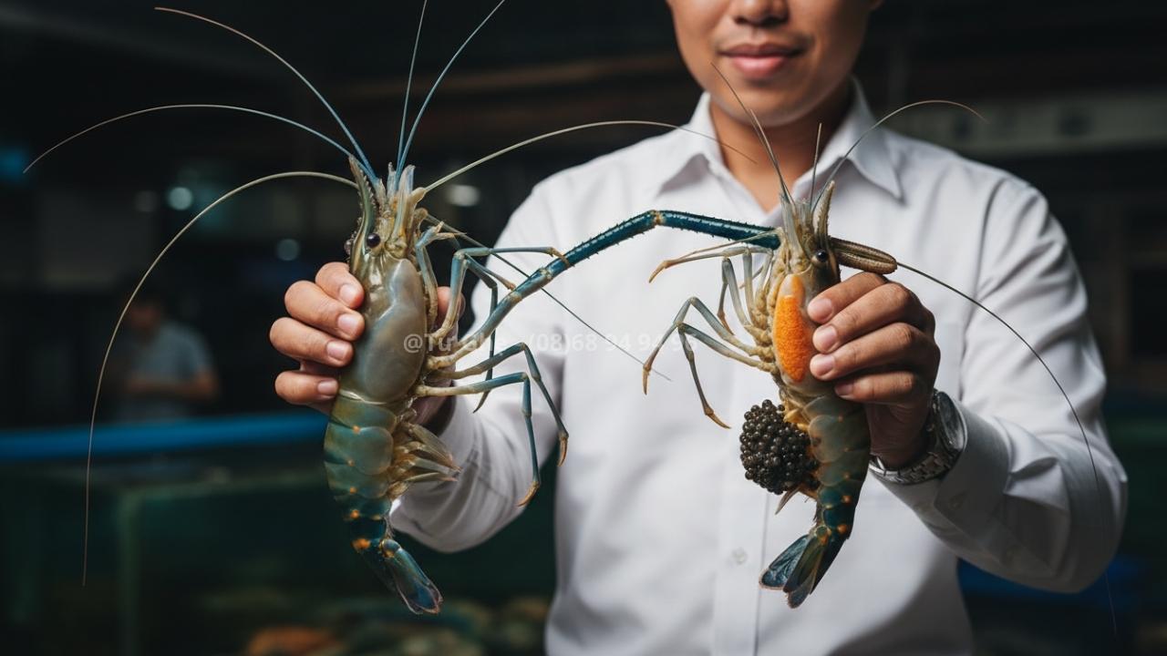 Phân biệt Tôm Càng Xanh Đực & Cái Hôm Nay tại Tư Ghẹ