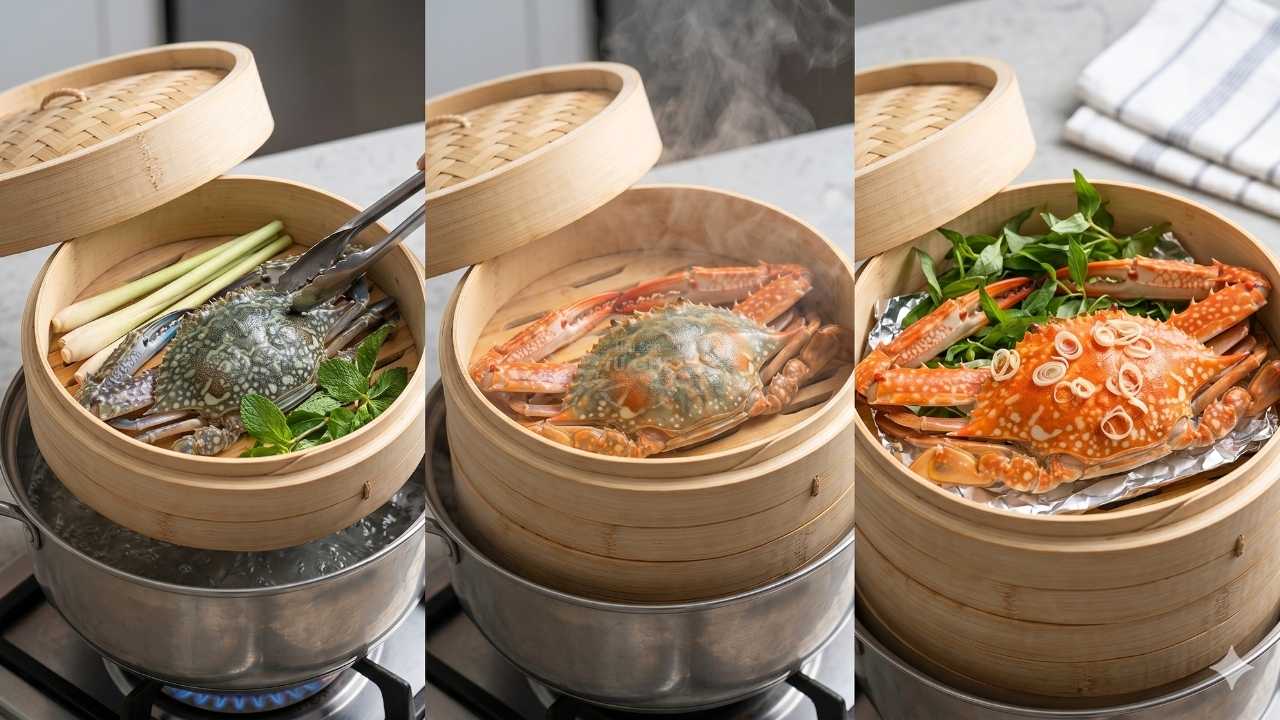 Hấp Ghẹ Xanh Mấy Phút Là Chín?